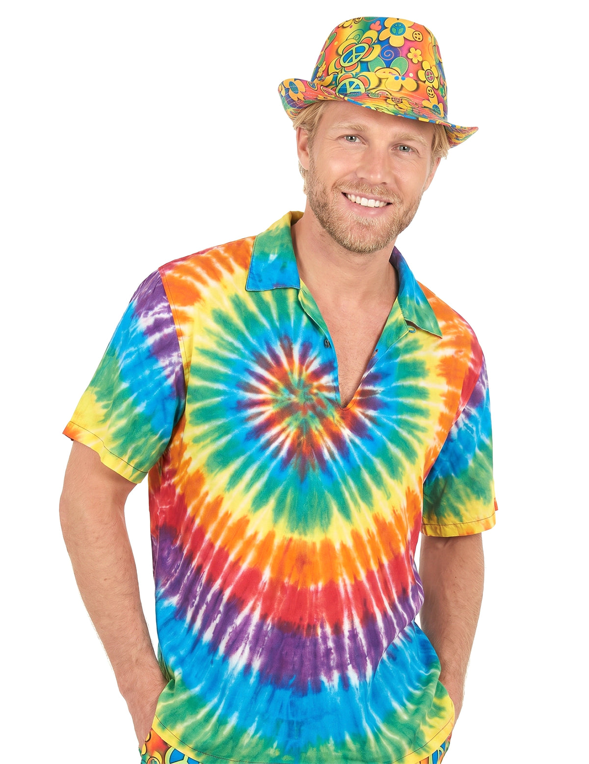 Dospělý hippie květinový klobouk borsalino