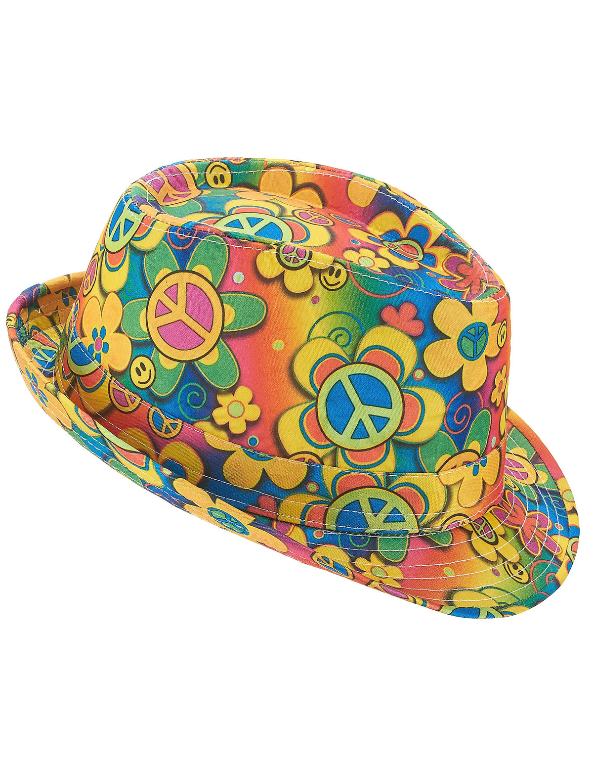 Dospělý hippie květinový klobouk borsalino
