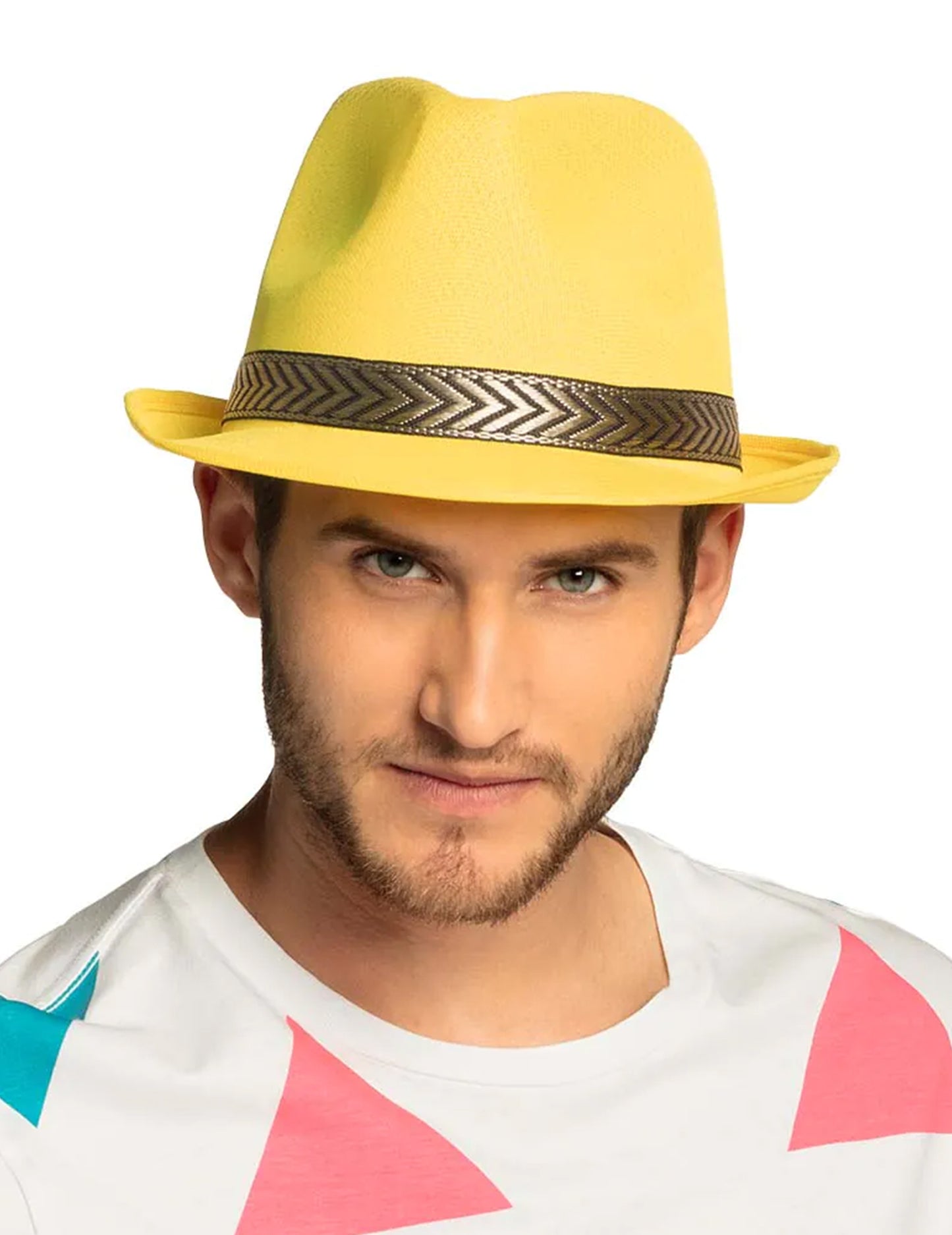 Vue de face du chapeau borsalino trilby