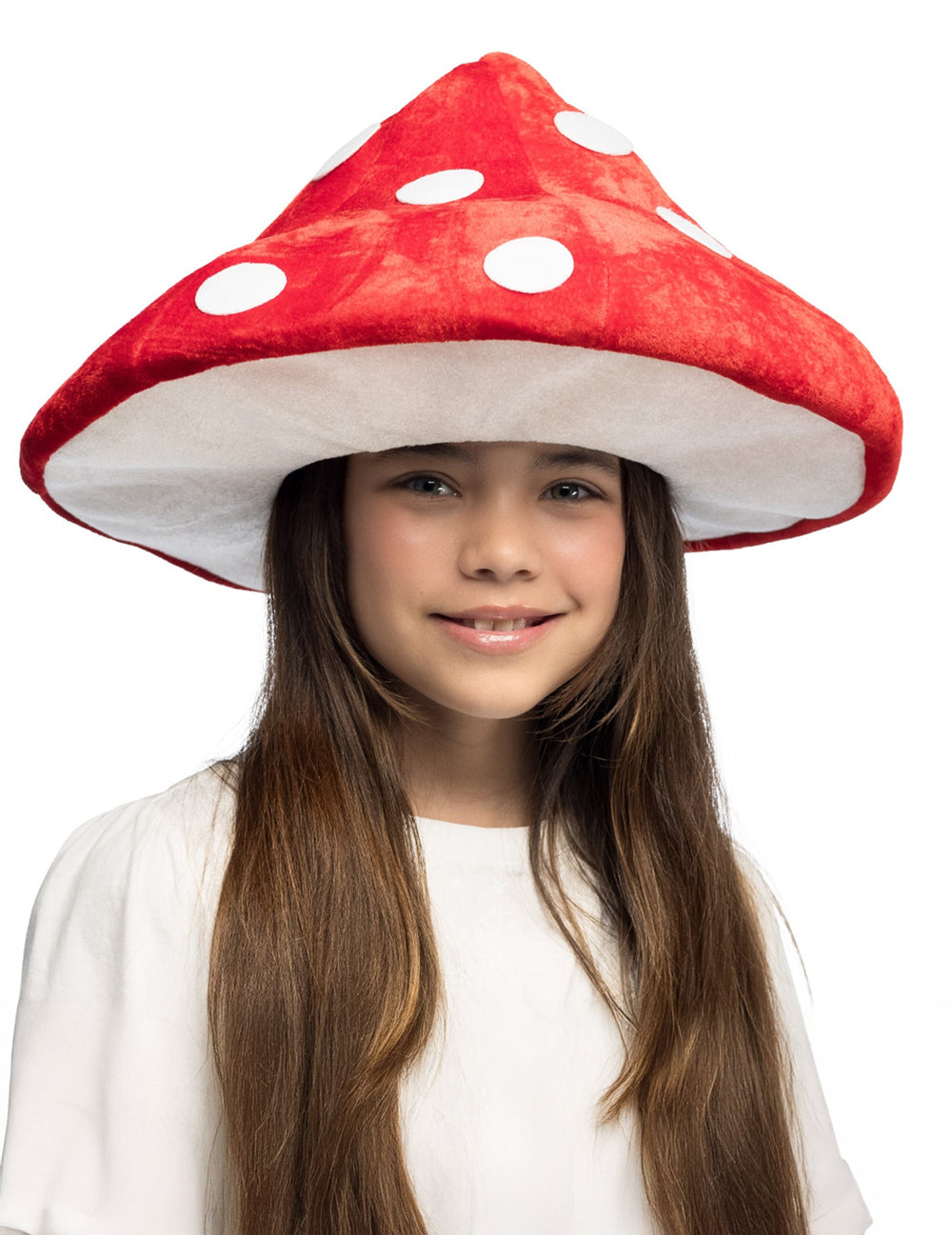 Chapeau champignon pour enfant rouge et blanc