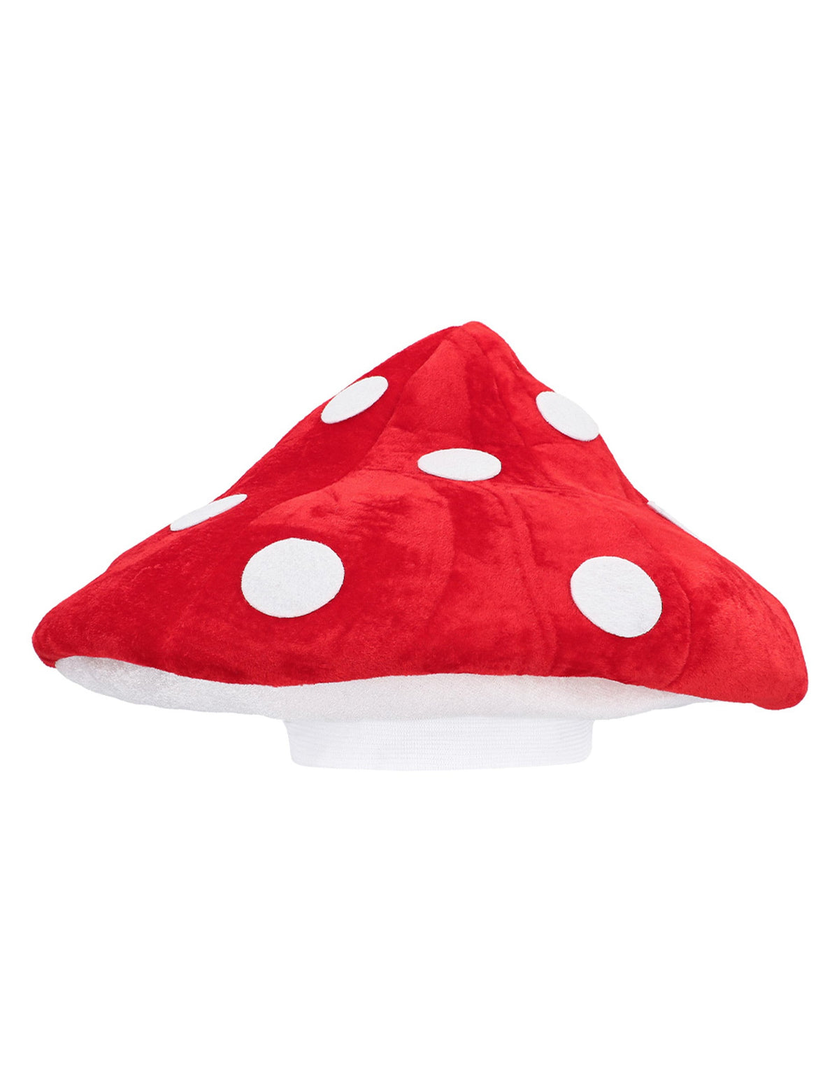 Vue d'ensemble du chapeau champignon rouge et blanc