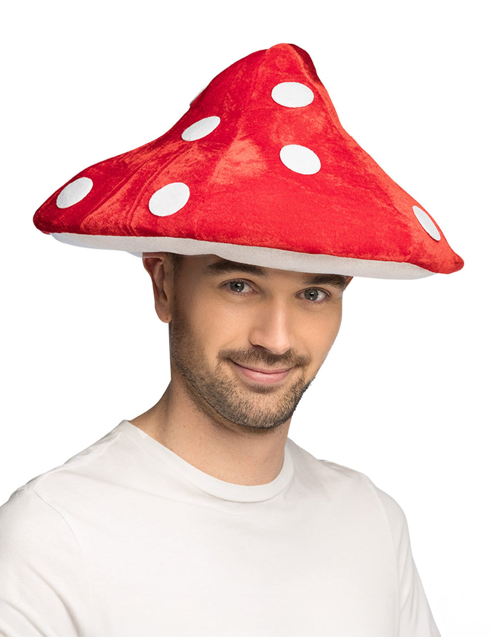 Chapeau champignon pour adulte rouge et blanc