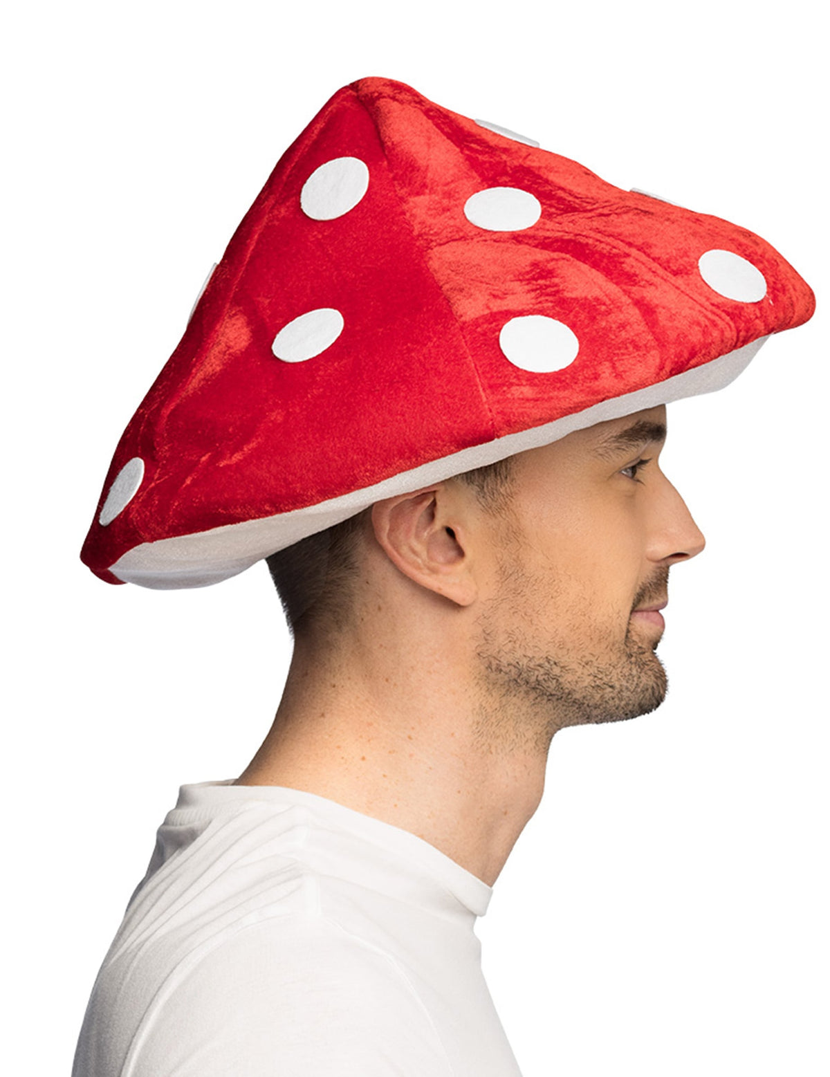Vue de profil du chapeau champignon pour adulte