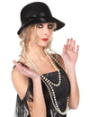Vue de profil du chapeau charleston années 20 pour femme