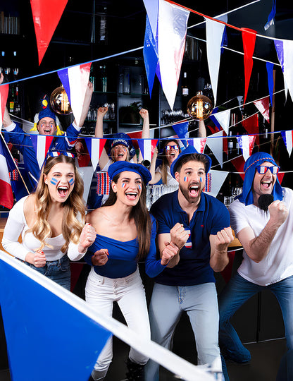 Klobouk dospělého fanouška Francie s kohoutem