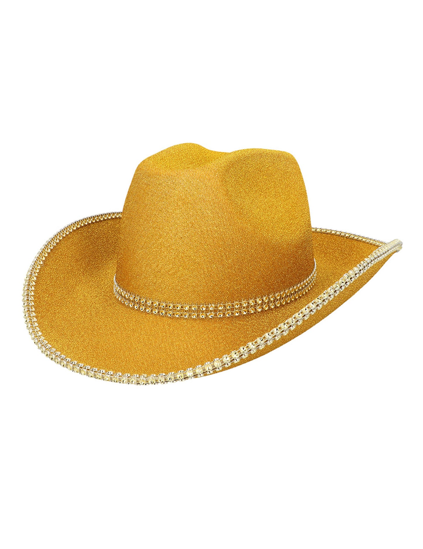 kovbojský klobouk se zlatými flitry pro dospělé
