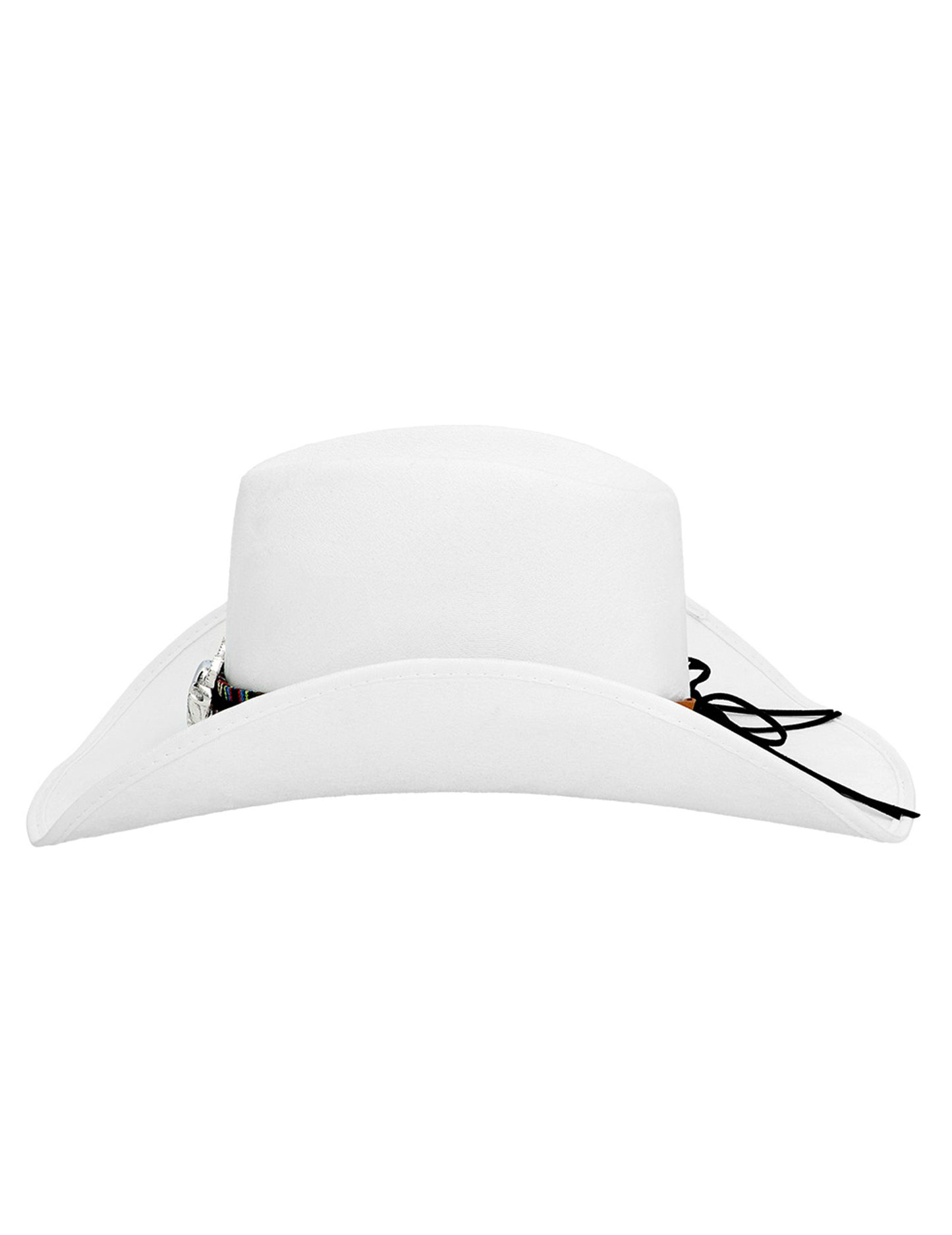 Bílý kovbojský klobouk pro dospělé s buvolí hlavou