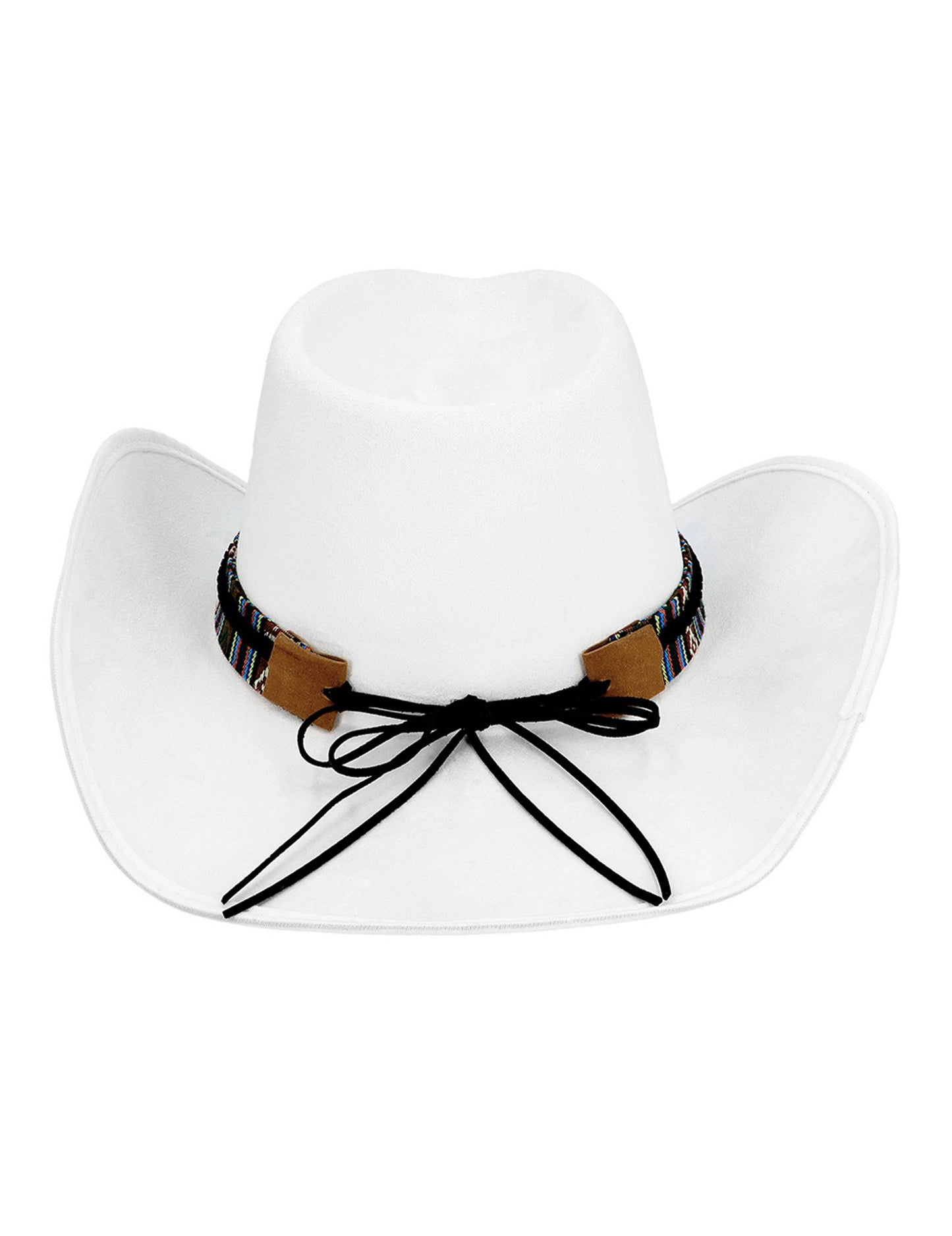 Bílý kovbojský klobouk pro dospělé s buvolí hlavou