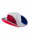 Chapeau de cowboy France pour adulte bleu blanc rouge
