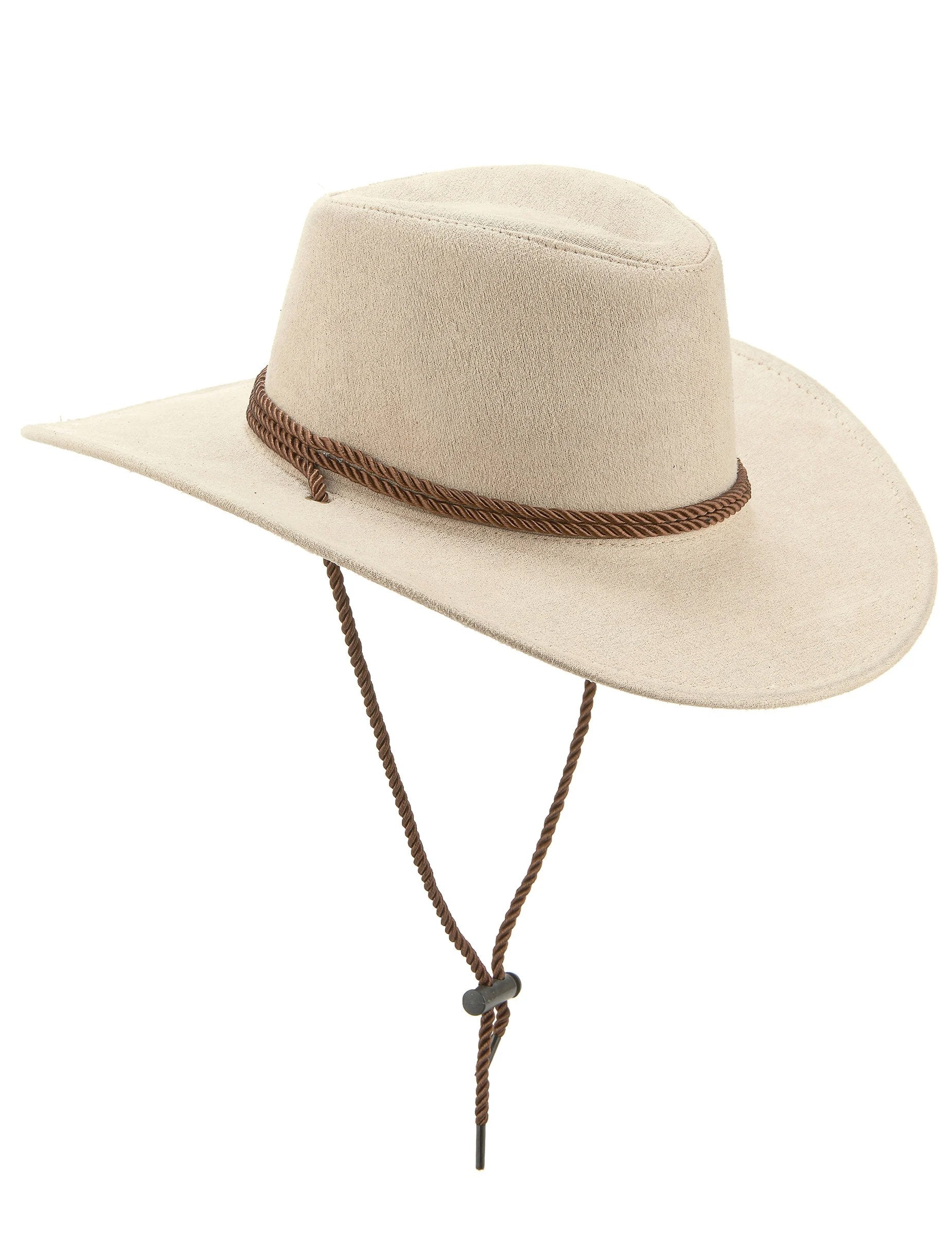 Vue de profil du chapeau de cowboy luxe pour adulte