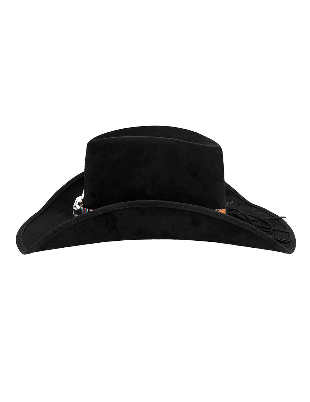 Vue de profil du chapeau de cowboy à tête de buffle