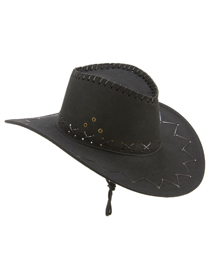 Vue de profil du chapeau de cowboy pour adulte
