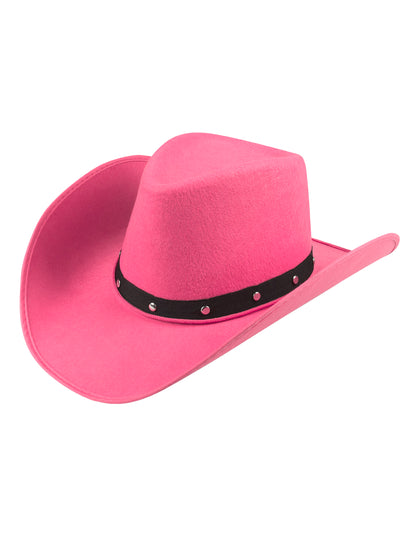 Kovbojský klobouk růžový a černý pro dospělé