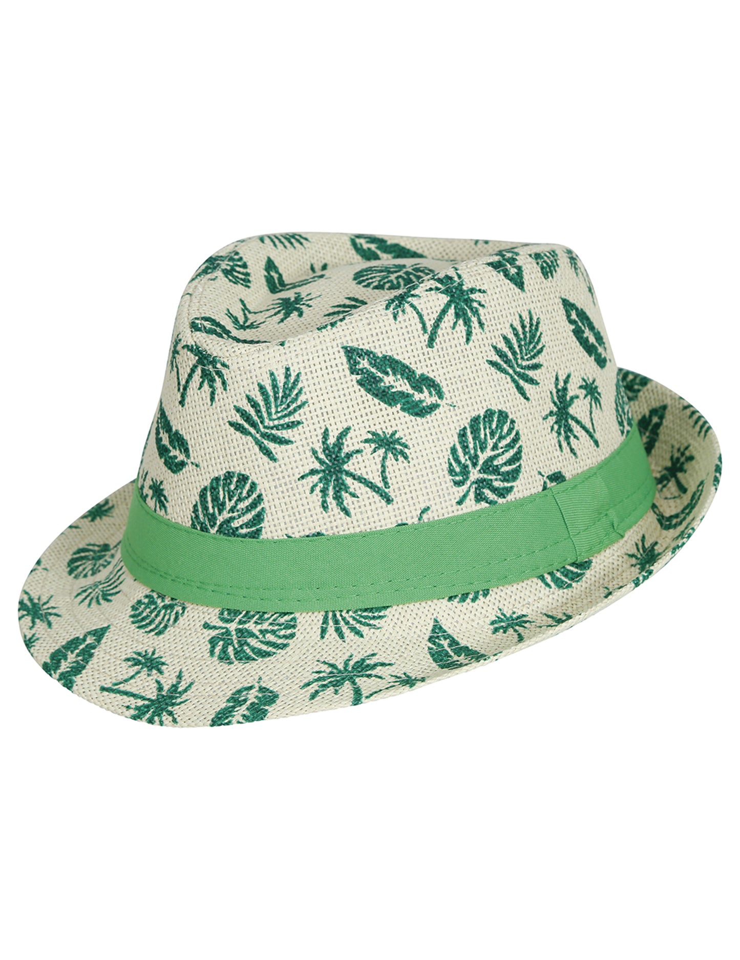 Chapeau d'été enfant motif feuille