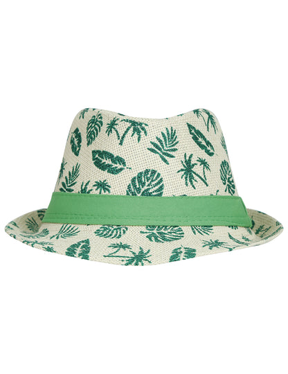 Chapeau d'été enfant motif feuille