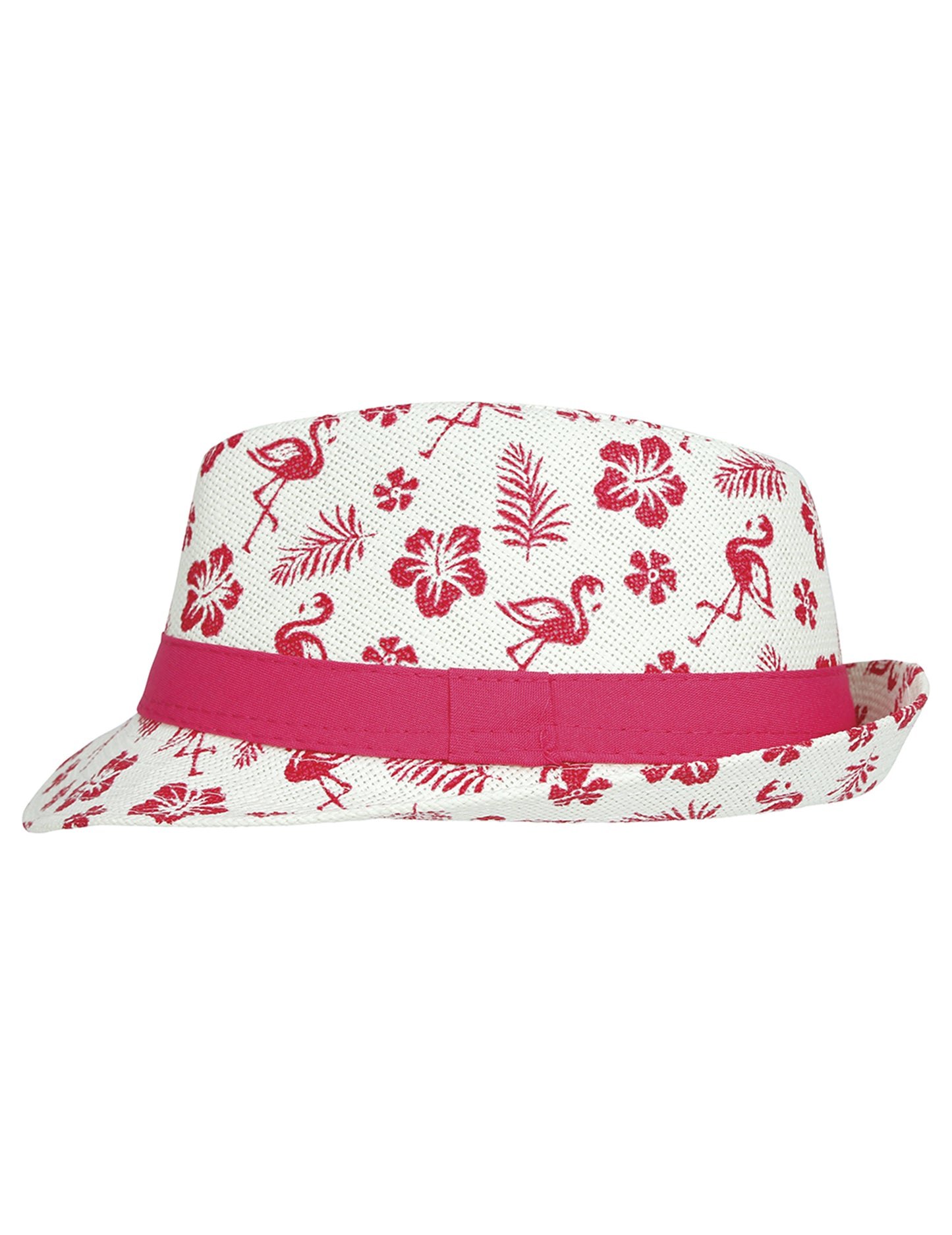 Chapeau d'été enfant motif flamant rose