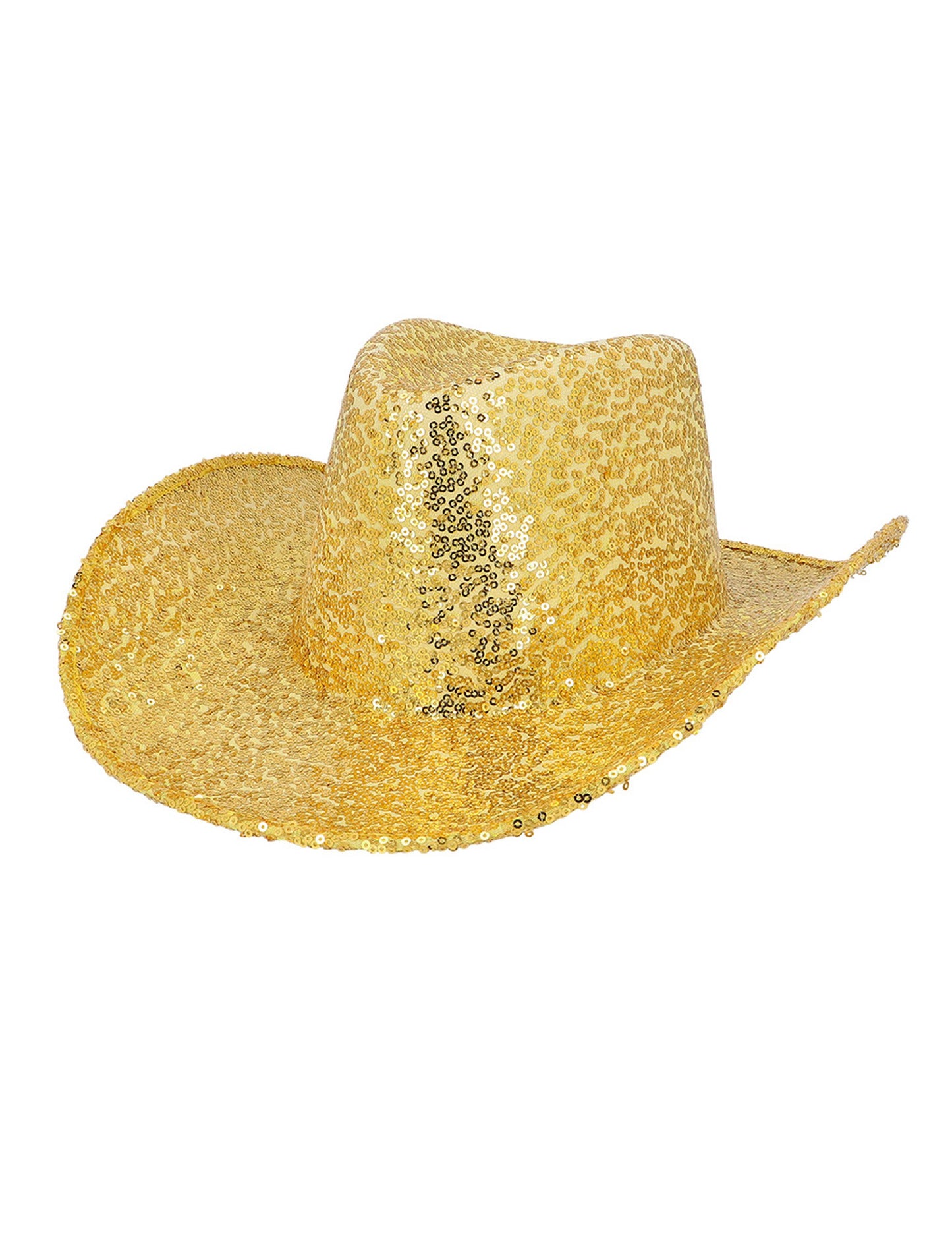 Kovbojský klobouk se zlatými flitry pro dospělé