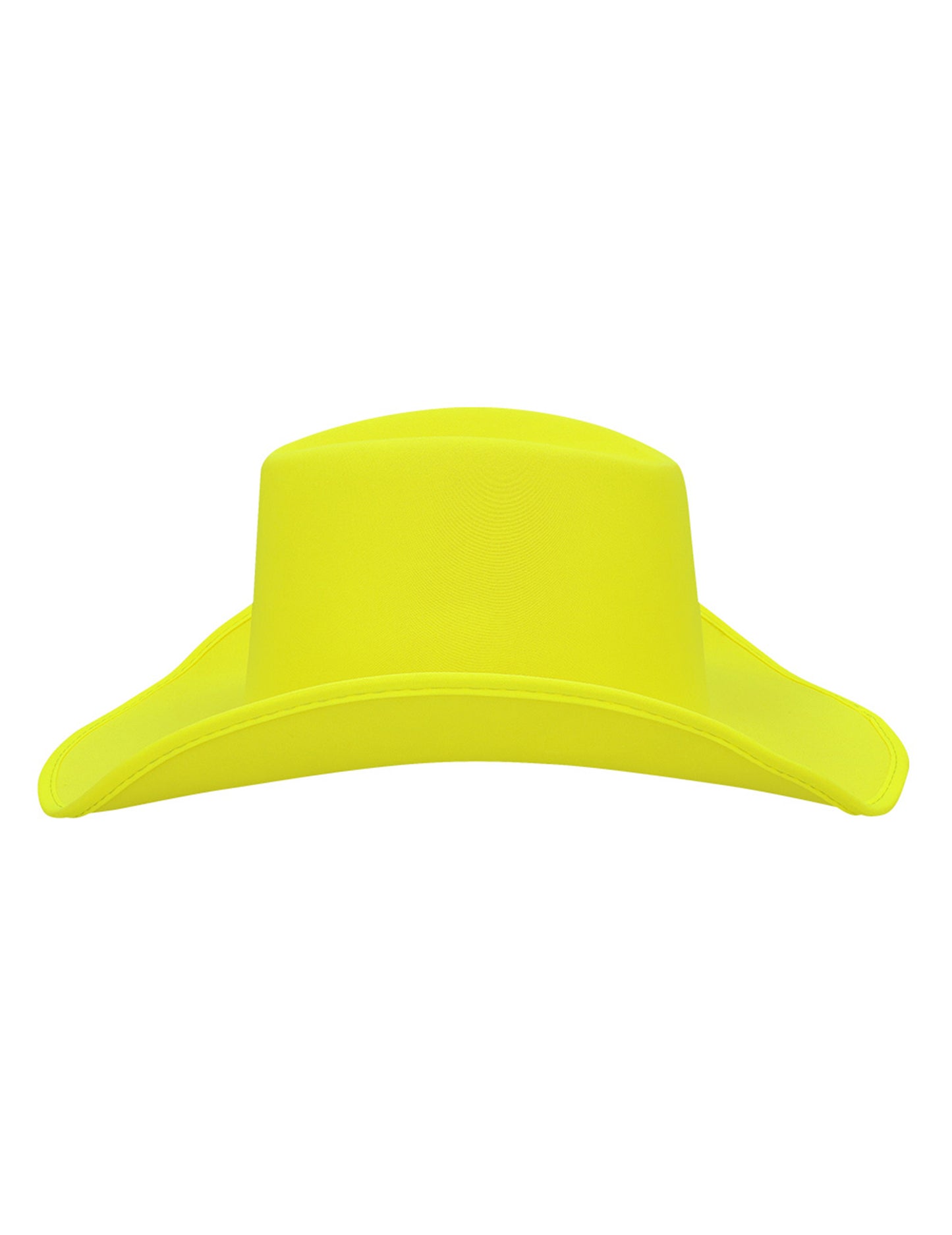 Fluorescenčný žltý kovbojský klobúk pre dospelých