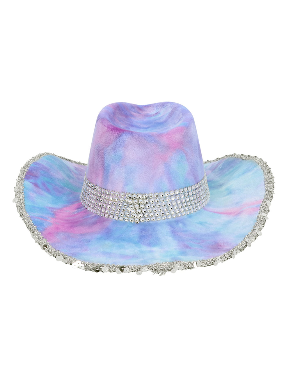 Vue d'ensemble du chapeau de cowboy tie and dye