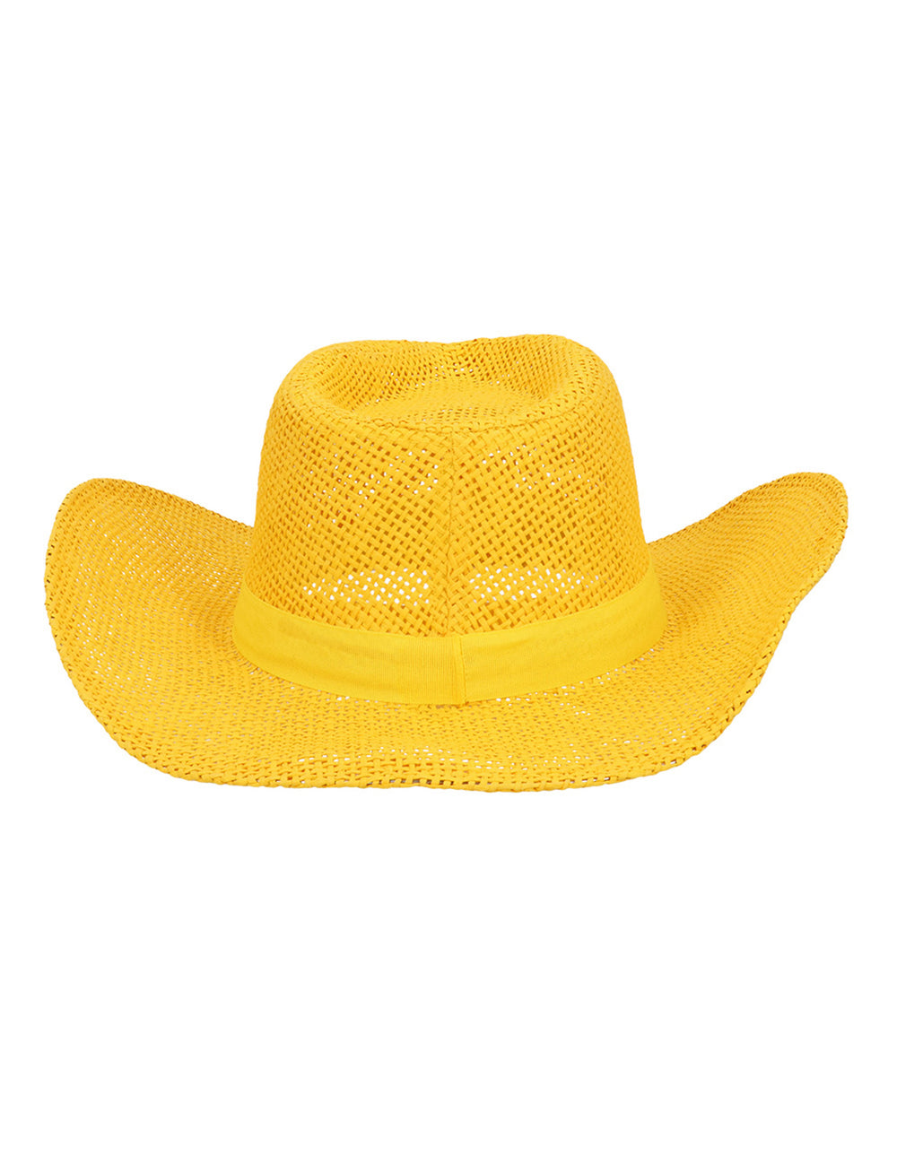 Vue de dessus du chapeau de cowboy tressé