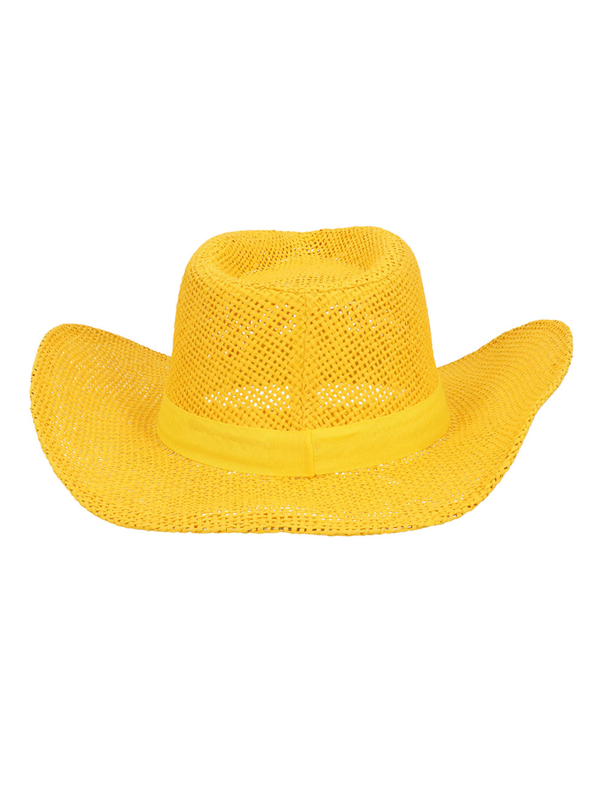 Vue de dessus du chapeau de cowboy tressé