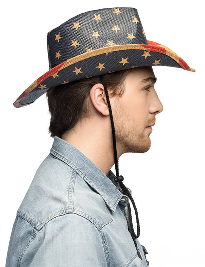Vue de profil du chapeau de cowboy USA