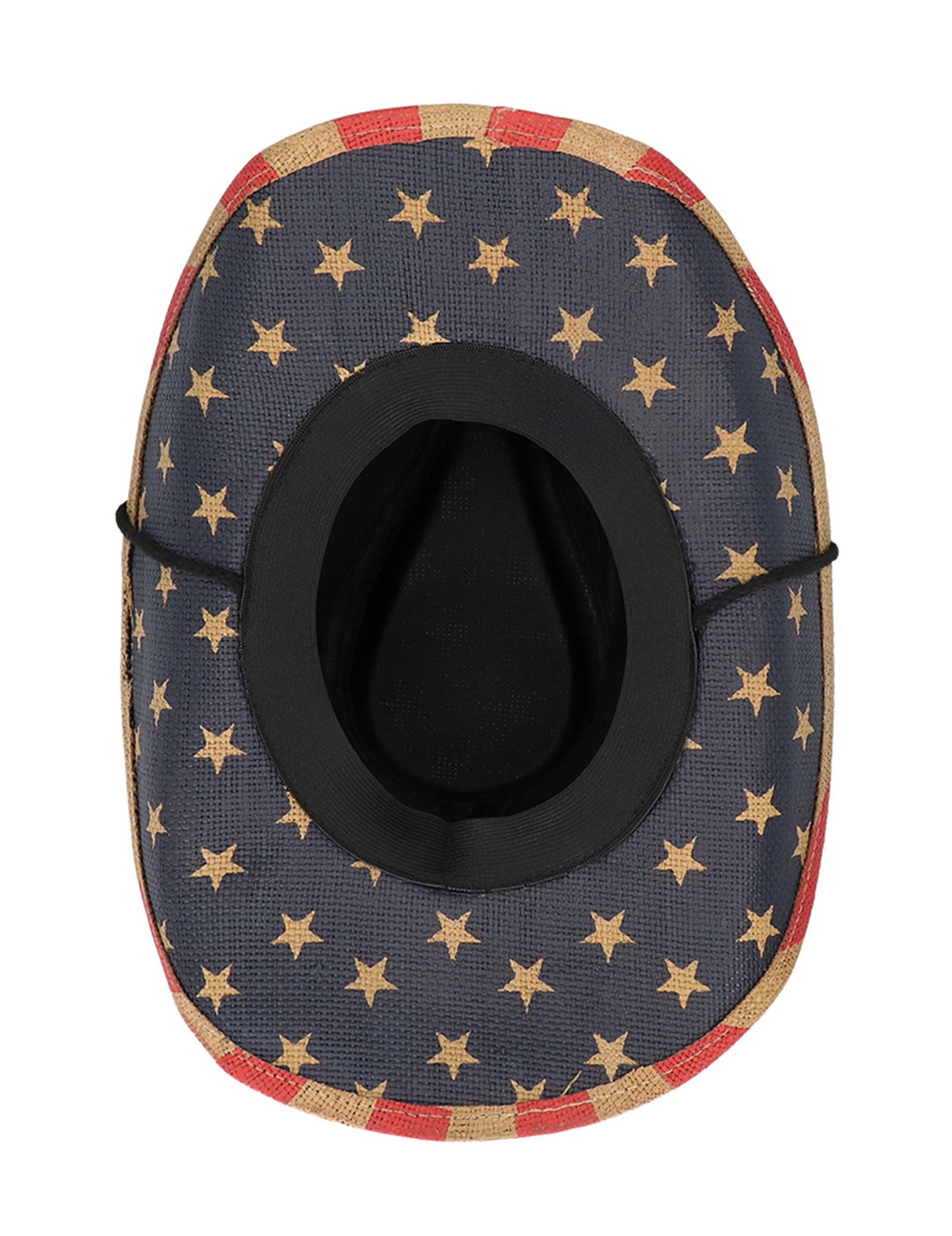Vue de dessous du chapeau de cowboy USA