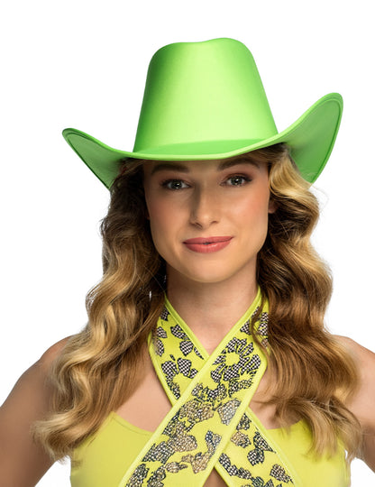 Vue de face du chapeau de cowboy pour adulte