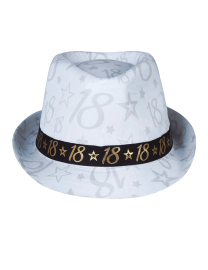 Vue de face du Chapeau de gangster 18 ans
