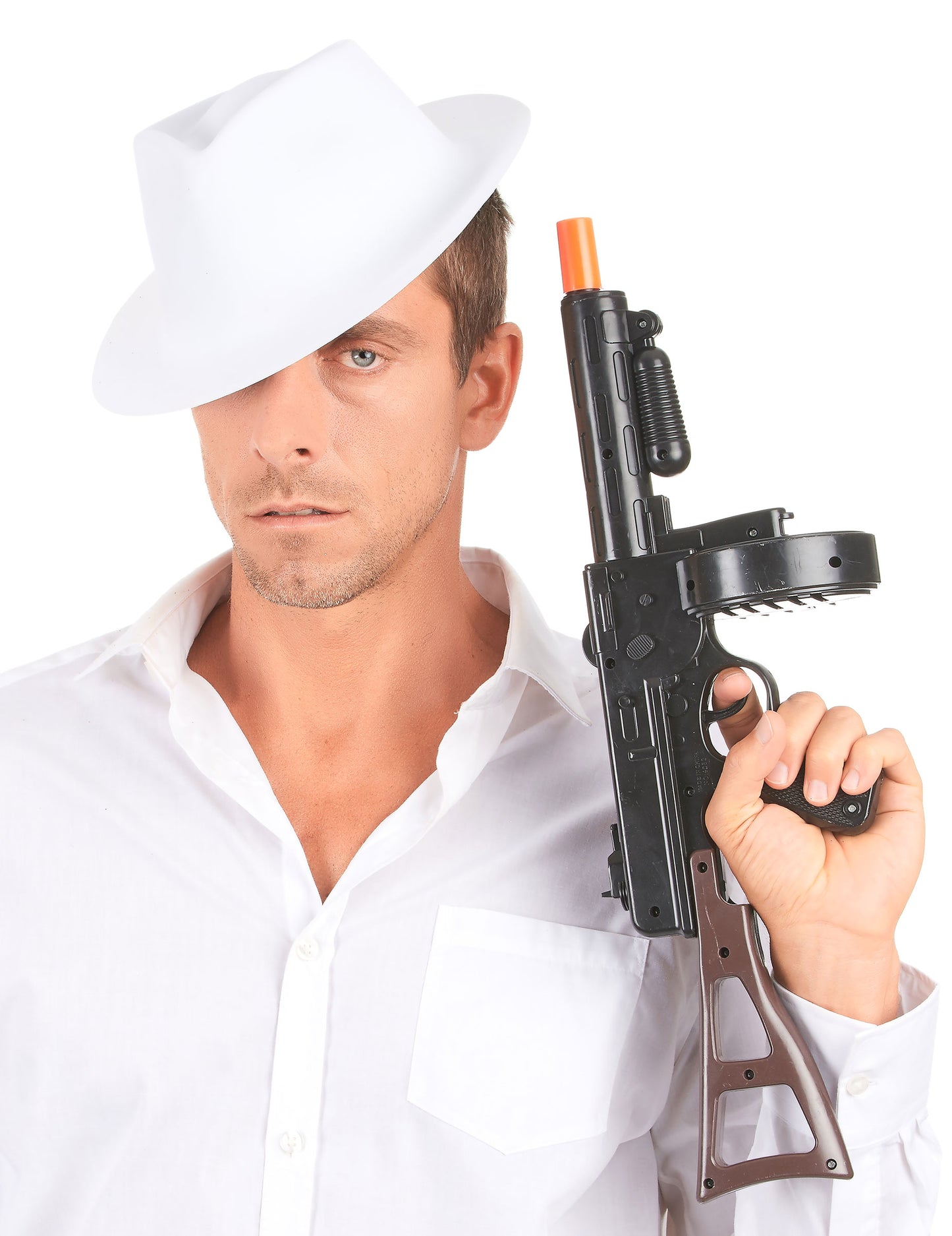 Klobouk pro dospělé bílé gangster