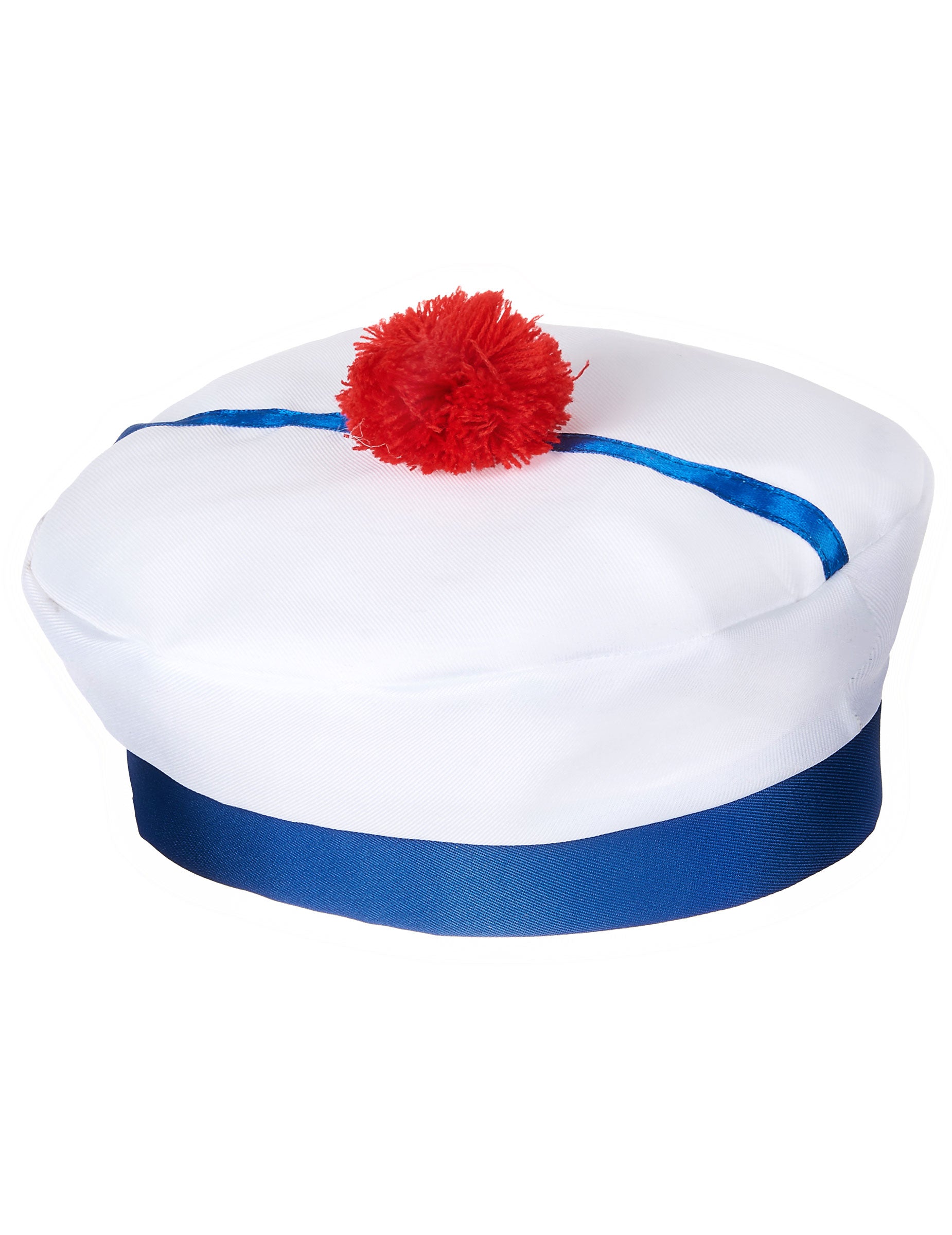 Vue de profil du chapeau de marin à pompon pour adulte