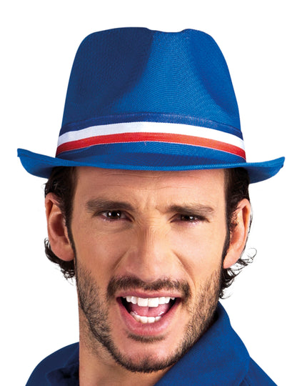 Blue Gangster Hat Support Francie Adult