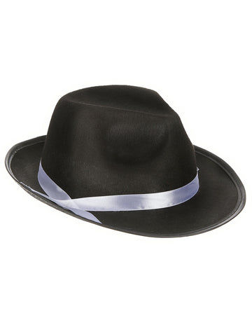 Černý gangsterský klobouk pro dospělé