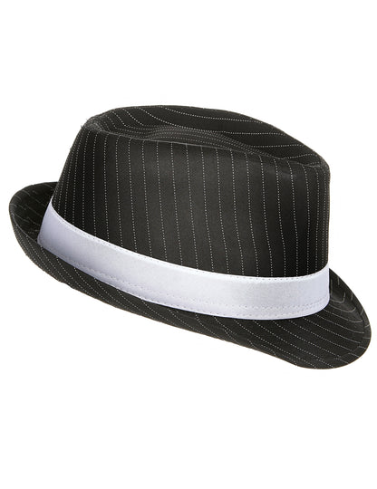 Vue de profil du chapeau gangster pour adulte
