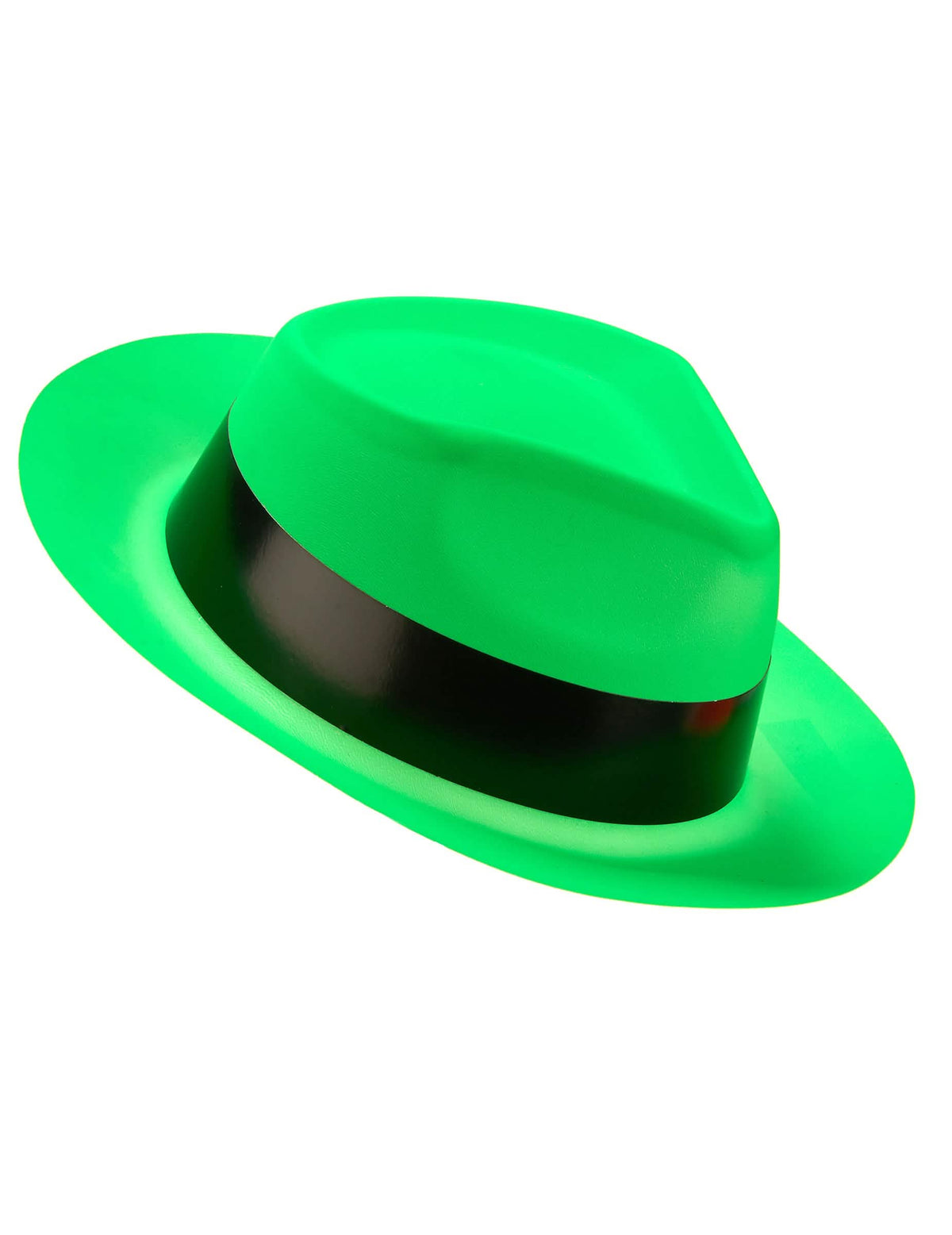 Dospělý neonovo zelený gangsterský klobouk