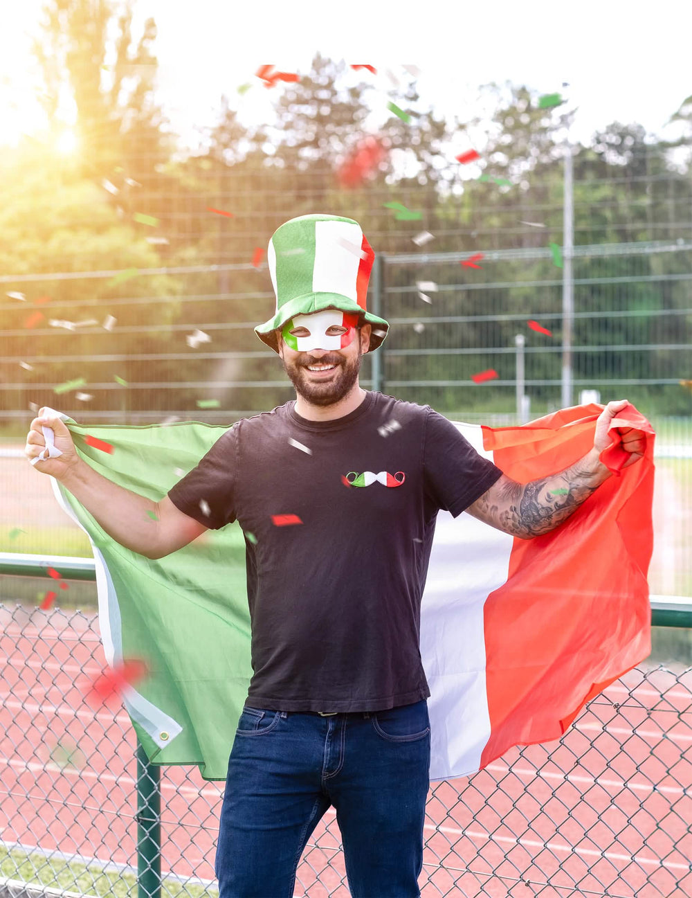 Mise v situaci s vlajkou cylindr itálie