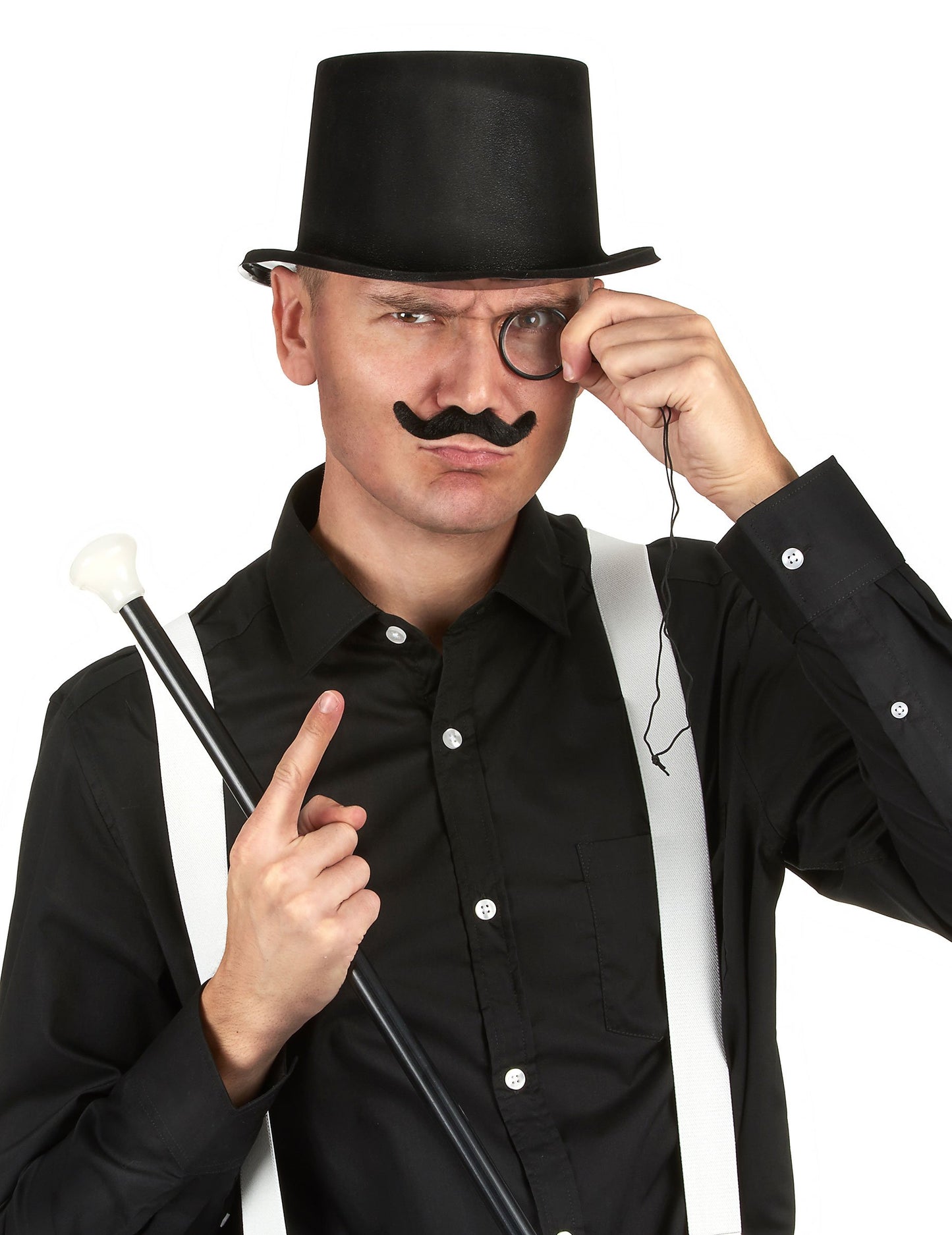 Dospělý plastový černý klobouk