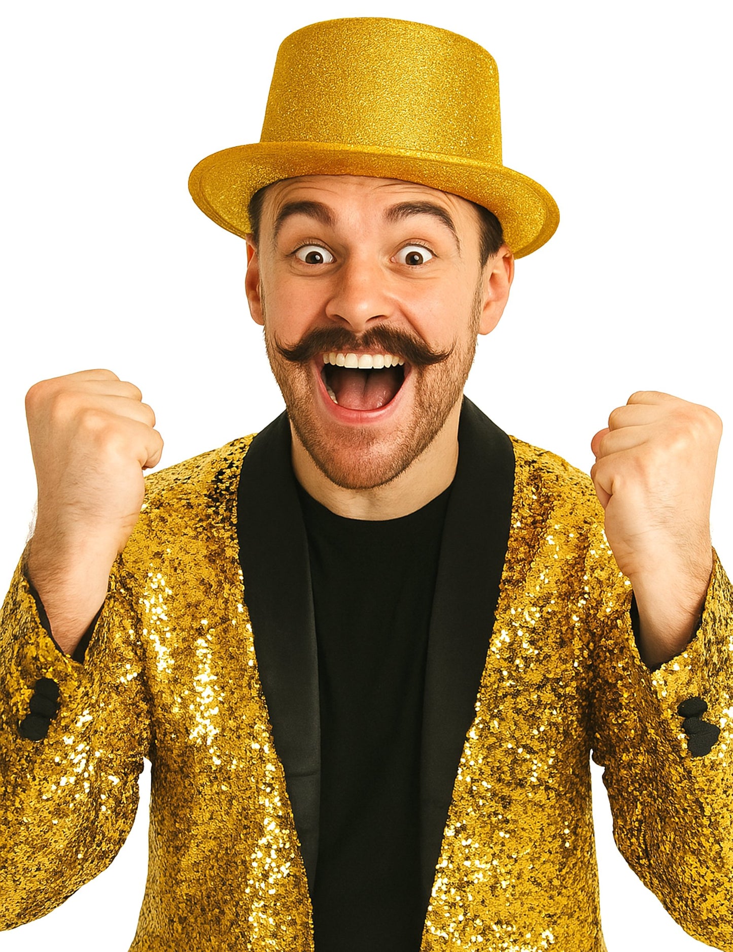 Dospělý zlatý plastový klobouk