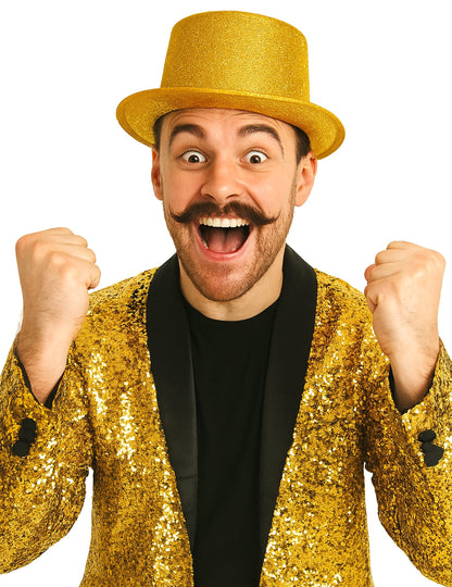 Dospělý zlatý plastový klobouk