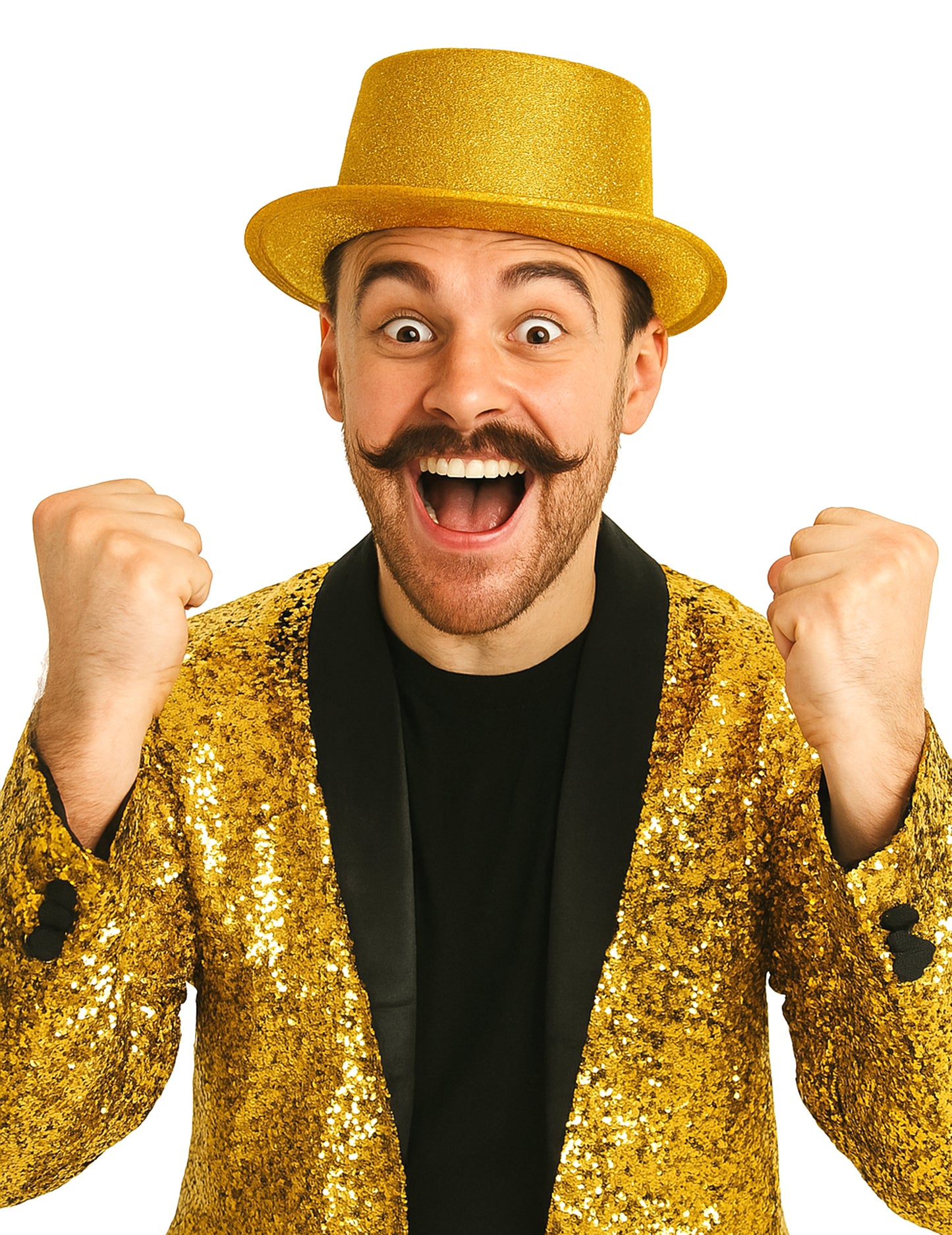 Dospělý zlatý plastový klobouk