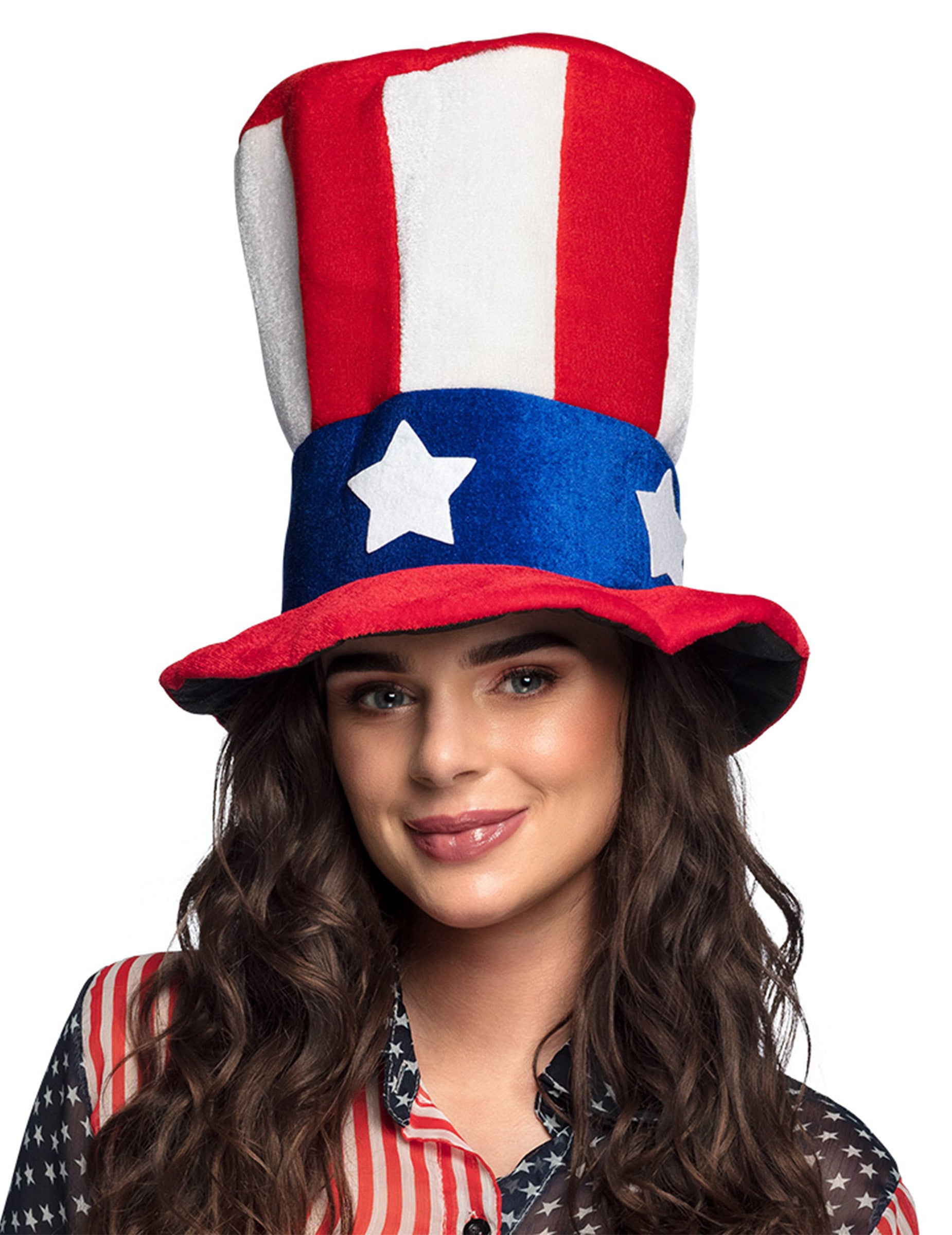 Gros plan porté du chapeau haut de forme USA