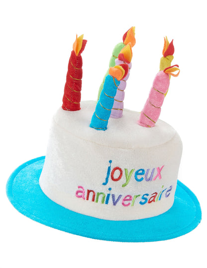Vue de profil du chapeau joyeux anniversaire pour adulte