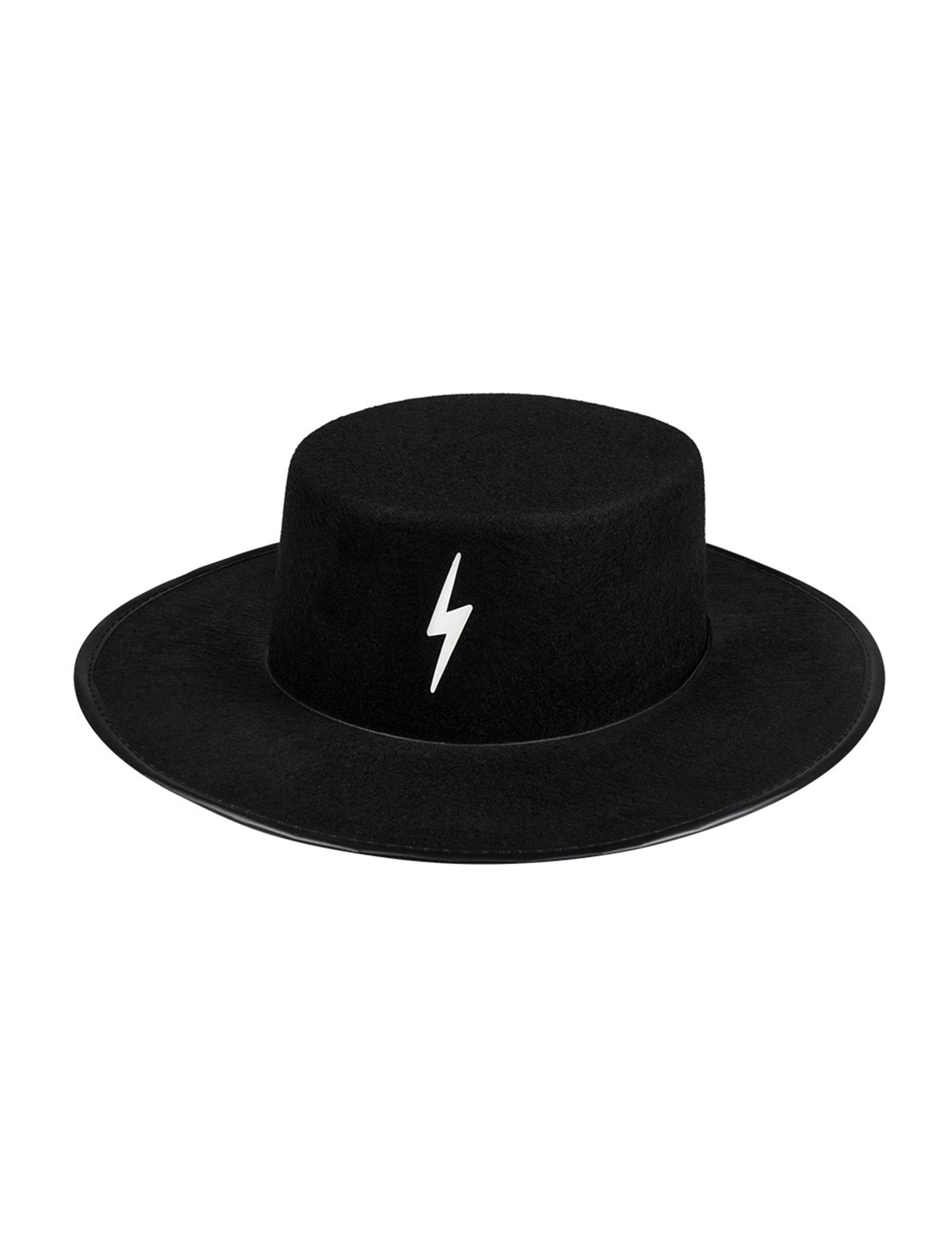 Vue de face du chapeau justicier masqué
