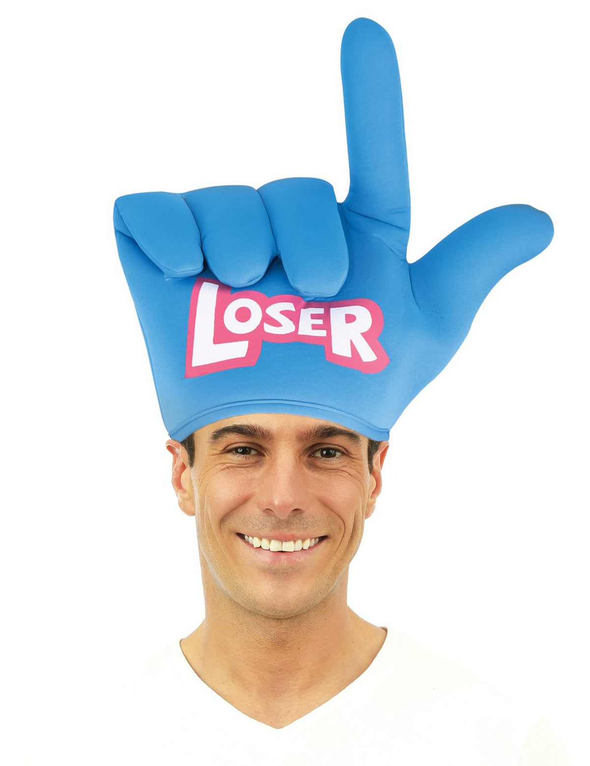 Chapeau main loser pour adulte bleu