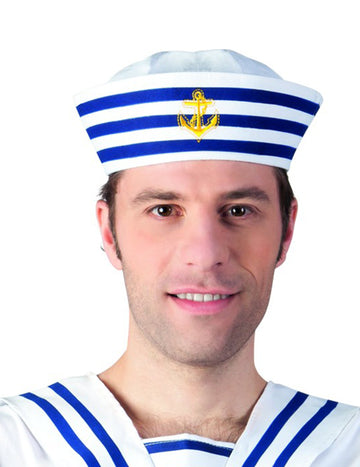 Pruhovaná námořnická čepice pro dospělé