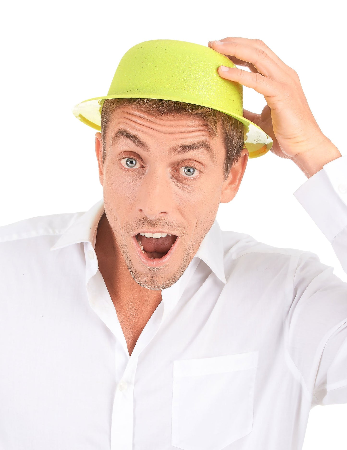 Žlutý flitrovaný buřinek pro dospělé