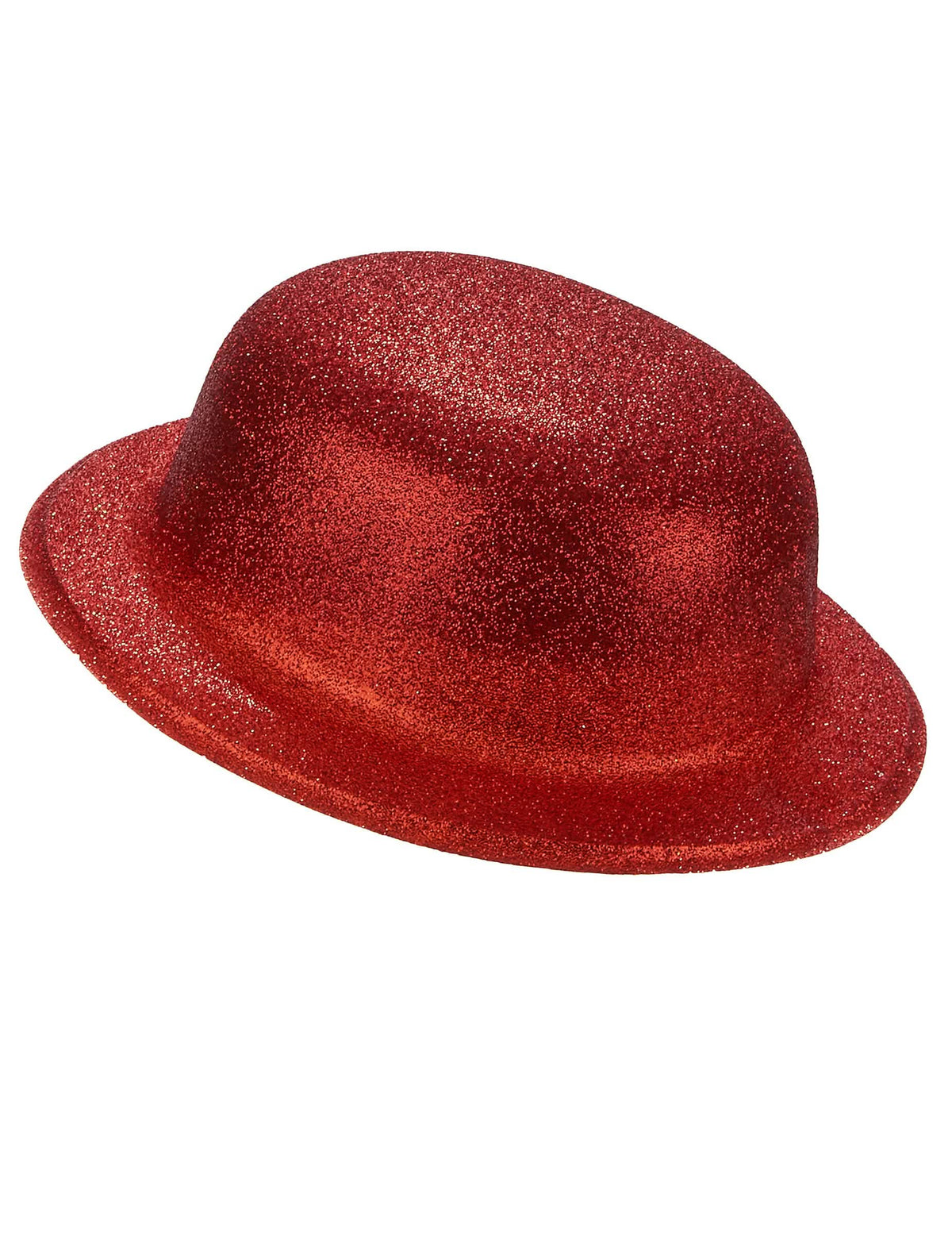Červený třpytivý plastový klobouk pro dospělé