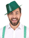 Zelená flitrovaná čepice pro dospělé