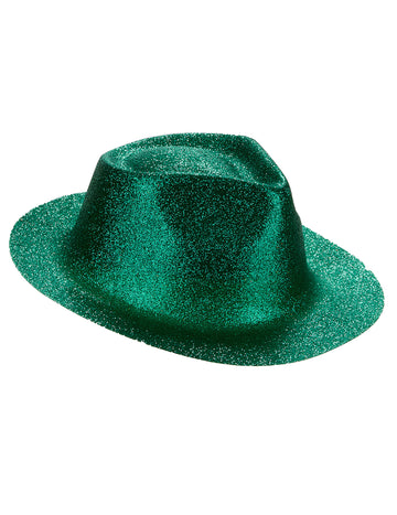 Zelená flitrovaná čepice pro dospělé