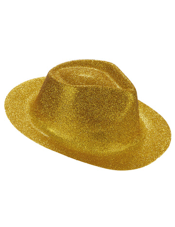 Zlatý flitrovaný klobouk pro dospělé
